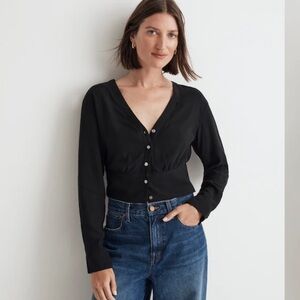 Madewell Elegant Black Button-Up Women's Top